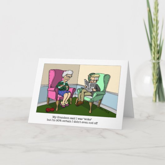 Carte de vœux grand-mère éveillée (Devant)