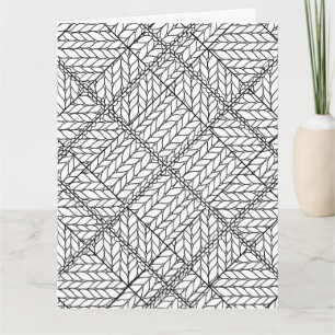 CARTE DE VOEUX GRANDE / Verticale TRICOTÉ ARGYLE B