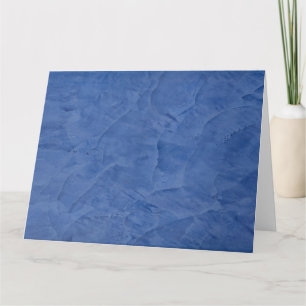 Carte de vœux grande vierge en plâtre bleu
