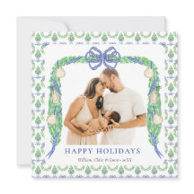 Carte de vœux Grandmillenial Coastal Blue Chinoise