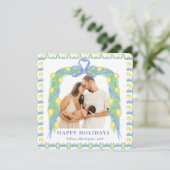 Carte de vœux Grandmillenial Lemon Blue Chinoiseri (Debout devant)