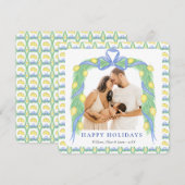 Carte de vœux Grandmillenial Lemon Blue Chinoiseri (Devant / Derrière)