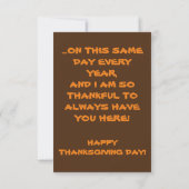 Carte de voeux Grandson Thanksgiving (Dos)