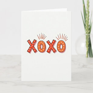 Carte de vœux graphique Xoxo Love