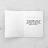 Carte de vœux gras Modern Script | personnage prin (Intérieur)