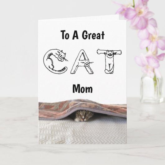 Carte de voeux - Great Cat Mom (Orchidée)