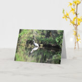 Carte de voeux Great White Egret (Fleur jaune)