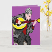 Carte de vœux grecque / Joyeux Anniversaire - Χρόν (Fleur jaune)