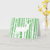 Carte de voeux Green and White Birch Tree Forest (Fleur jaune)