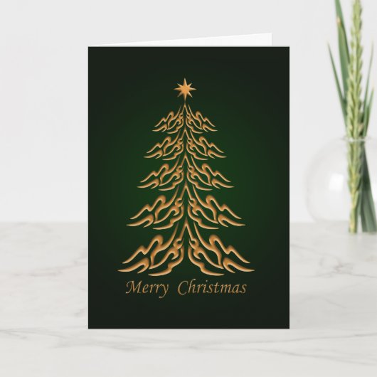 Carte de voeux Green Bell Christmas Tree (Devant)