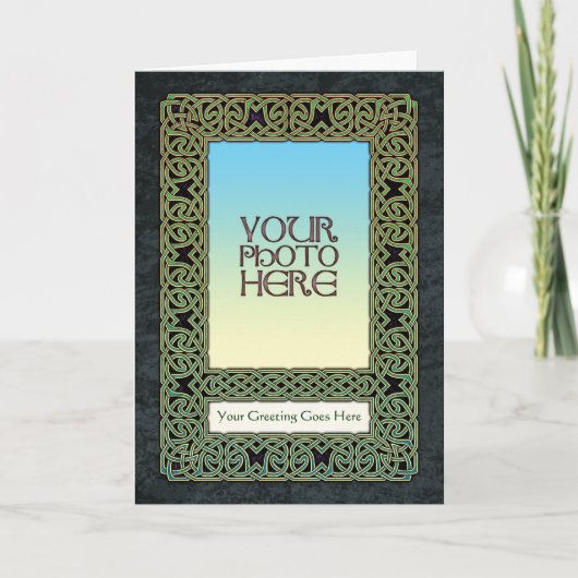 Carte de voeux Green Celtic Knotwork (Devant)