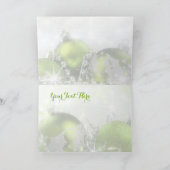 Carte de voeux Green et Silver Happy Holidays (Intérieur)