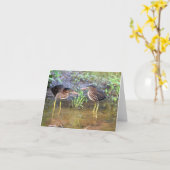 Carte de voeux Green Herons Friendship (Fleur jaune)