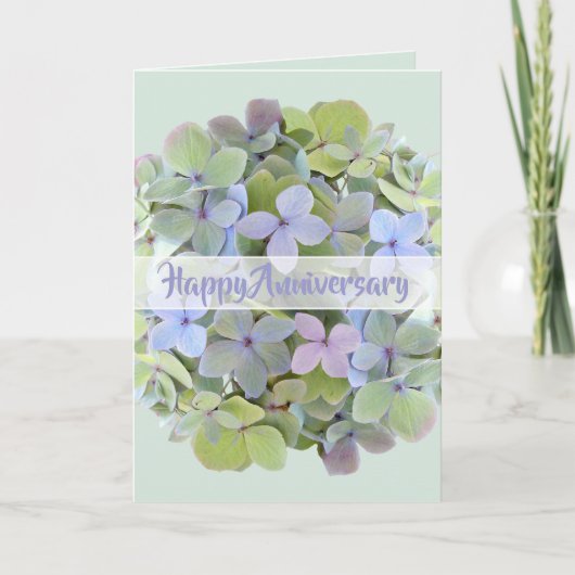 Carte de voeux Green Hydrangea Flower All Occasion (Devant)