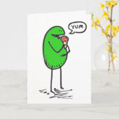 Carte de voeux Green Weenii "Yum" (Fleur jaune)