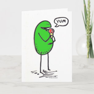 Carte de voeux Green Weenii "Yum"
