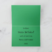 Carte de vœux grenouille personnalisée (Intérieur)