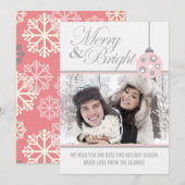 Carte de voeux Grey Merry & Bright Holiday Photo (Devant / Derrière)