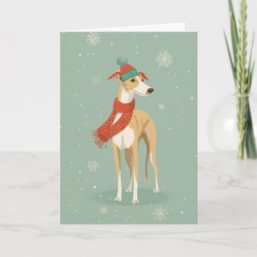 Carte de vœux Greyhound pour les fêtes (Devant)
