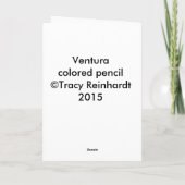 Carte de voeux Greyhound vierge (Dos)