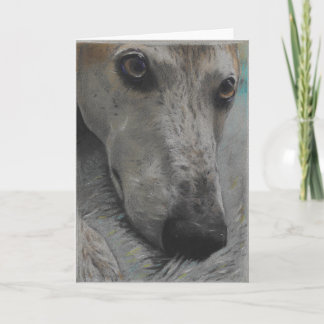 Carte de voeux Greyhound vierge