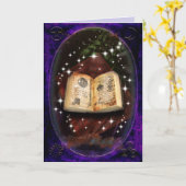 carte de voeux grimoire (Fleur jaune)