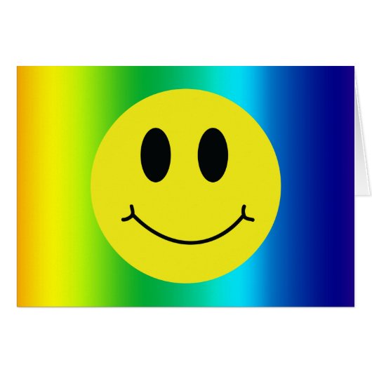Carte de voeux Grinning Face Classic Gradient (Devant horizontal)