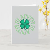 Carte de vœux gris Slainte (Fleur jaune)