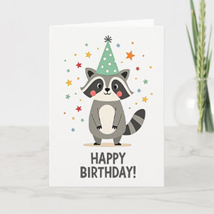 Carte de vœux grise pour anniversaire charmante