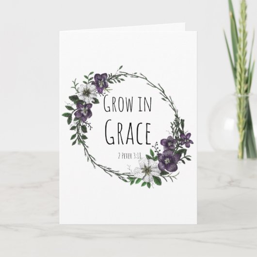 Carte de vœux Grow in Grace (Devant)