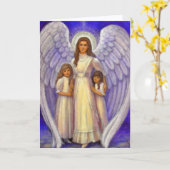 Carte de voeux Guardian Angel (Fleur jaune)