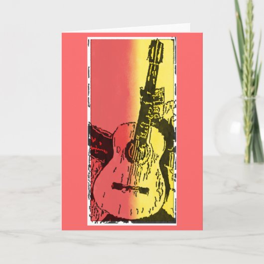 Carte de voeux guitare (Devant)