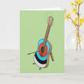Carte de voeux Guitarget (Fleur jaune)