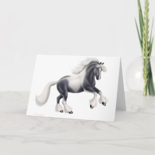 Carte de voeux Gypsy Cob Vanner