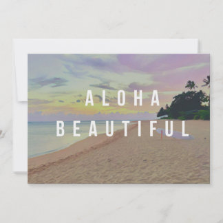 Carte de vœux Hæna lever de soleil aloha belle