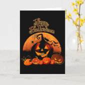 Carte de voeux Halloween (Fleur jaune)