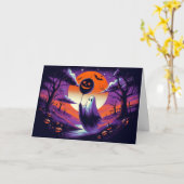 Carte de voeux Halloween (Fleur jaune)
