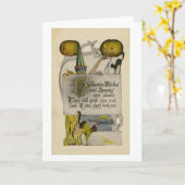 Carte de voeux Halloween (Fleur jaune)