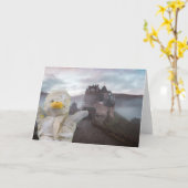 Carte de vœux Halloween. (Fleur jaune)