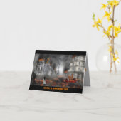 Carte de vœux Halloween Armageddon (Fleur jaune)