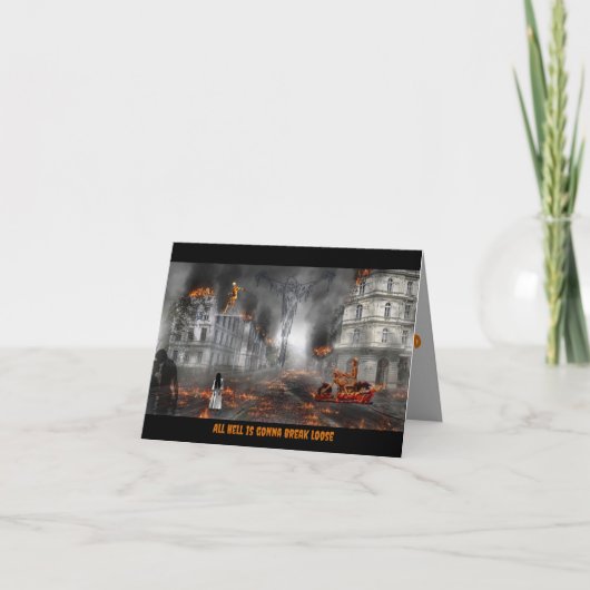 Carte de vœux Halloween Armageddon (Devant)