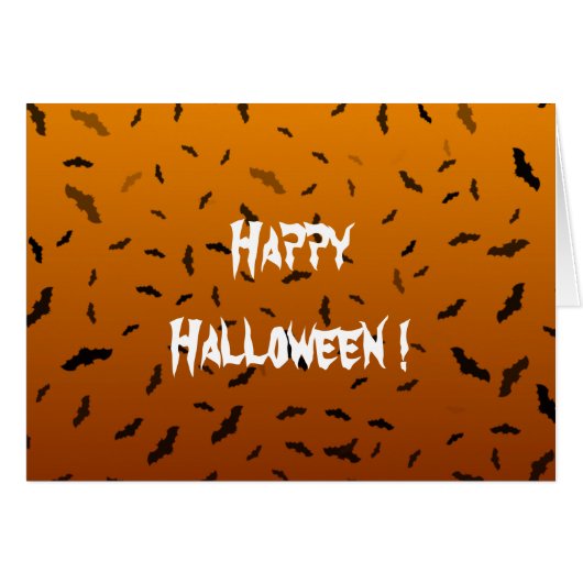 Carte de voeux Halloween Bats (Devant horizontal)