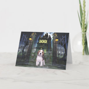 Carte de voeux Halloween beagle