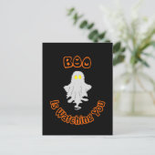 Carte de vœux Halloween | Boo vous regarde (Debout devant)