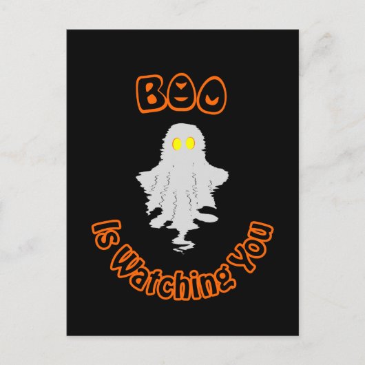 Carte de vœux Halloween | Boo vous regarde (Devant)