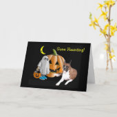 Carte de voeux Halloween Boxer (Fleur jaune)