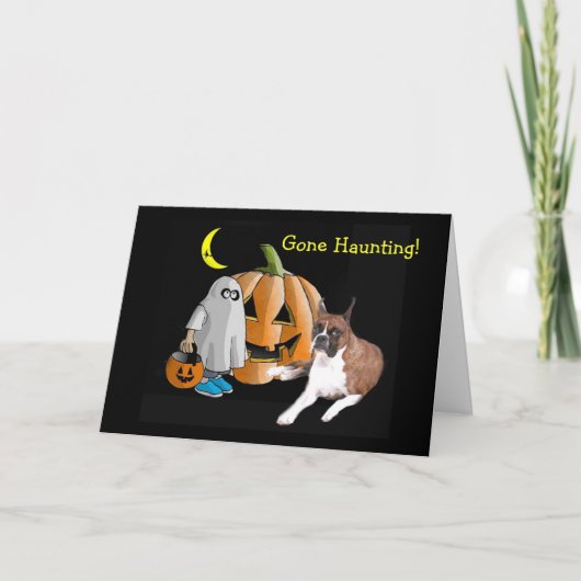 Carte de voeux Halloween Boxer (Devant)