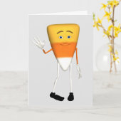 Carte de voeux Halloween Candy Corn (Fleur jaune)
