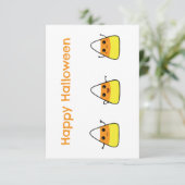 Carte de voeux Halloween Candy Corn mignonne (Debout devant)