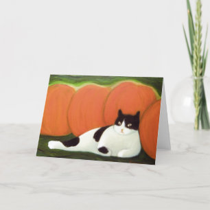 Carte de voeux Halloween Cat
